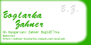 boglarka zahner business card